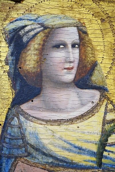 Detail of Polittico by Pseudo Jacopino, painted 1340, Pincoteca Nazionale Art Gallery, Bologna, Emilia-Romagna, Italy, Europe
