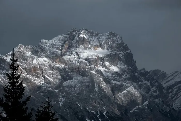 Framed Print : Pomagagnon mountain covered by pristine snow on a cloudy day, Dolomites, Belluno, Veneto, Italy, Europe Framed Print : Pomagagnon mountain covered by pristine snow on a cloudy day, Dolomites, Belluno, Veneto, Italy, Europe