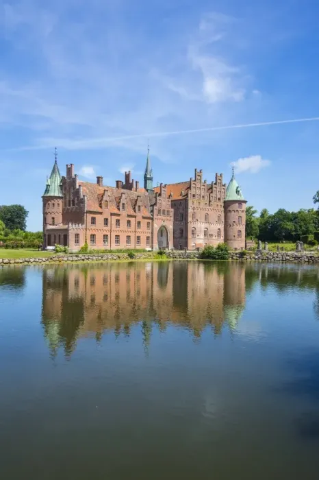 Framed Print : Pond in front of Castle Egeskov, Denmark, Scandinavia, Europe Framed Print : Pond in front of Castle Egeskov, Denmark, Scandinavia, Europe