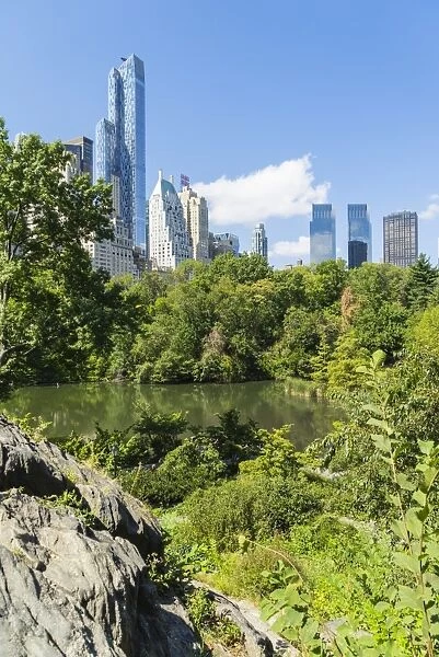 The Pond, Central Park, Manhattan, New York City, New York, United States of America, North America