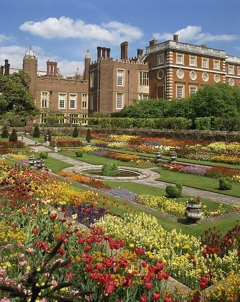 Pond Garden in the Palace Gardens, Hampton Court, London, England, United Kingdom, Europe