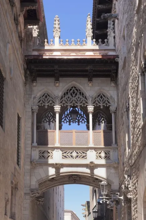 Framed Print : Pont del Bispe, bridge over Carrer del Bispe street, Palau de la Generalitat, Barri Gotic Framed Print : Pont del Bispe, bridge over Carrer del Bispe street, Palau de la Generalitat, Barri Gotic