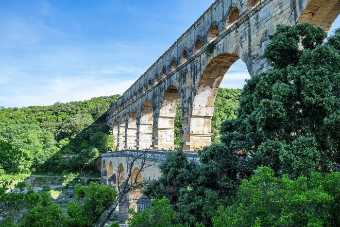 Framed Print : The Pont du Gard, a Roman aqueduct, UNESCO World Heritage Site, Vers-Pont-du-Guard, Occitanie, France, Europe Framed Print : The Pont du Gard, a Roman aqueduct, UNESCO World Heritage Site, Vers-Pont-du-Guard, Occitanie, France, Europe