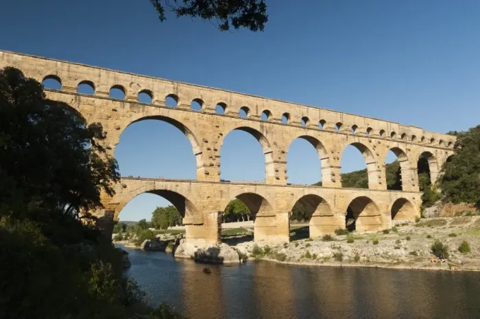 Framed Print : Pont du Guard, remains of Roman aqueduct dating from 1AD, UNESCO World Heritage Site Framed Print : Pont du Guard, remains of Roman aqueduct dating from 1AD, UNESCO World Heritage Site