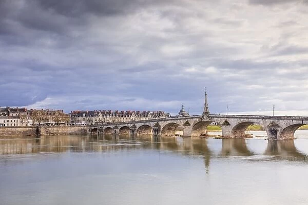 The Pont Jacques-Gabriel across the River Loire in Blois, Loir-et-Cher, Centre-Val de Loire