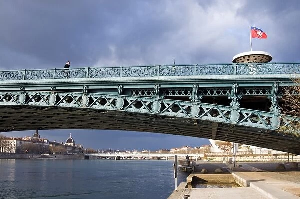 Pont de l Universite, River Rhone, Lyon, Rhone Valley, France, Europe