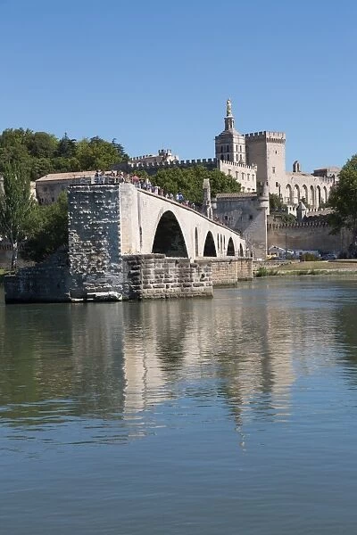 Pont St. Benezet, bridge on the River Rhone in the historic city of Avignon, UNESCO
