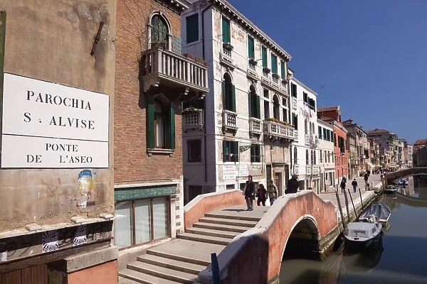 Ponte de L Aseo, Cannaregio district, Venice, UNESCO World Heritage Site