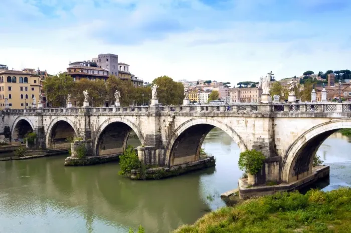 Framed Print : Ponte Sant Angelo, Tiber River, Rome, Lazio, Italy, Europe Framed Print : Ponte Sant Angelo, Tiber River, Rome, Lazio, Italy, Europe