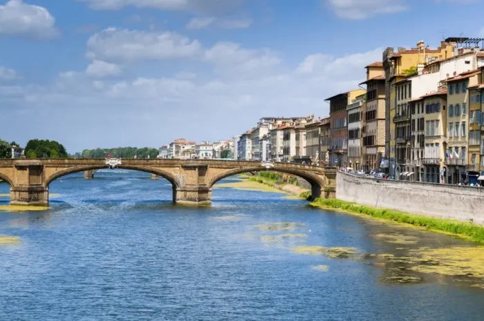Framed Print : Ponte Santa Trinita dating from the 16th century and the Arno River, Florence (Firenze), UNESCO World Heritage Site, Tuscany, Italy, Europe Framed Print : Ponte Santa Trinita dating from the 16th century and the Arno River, Florence (Firenze), UNESCO World Heritage Site, Tuscany, Italy, Europe