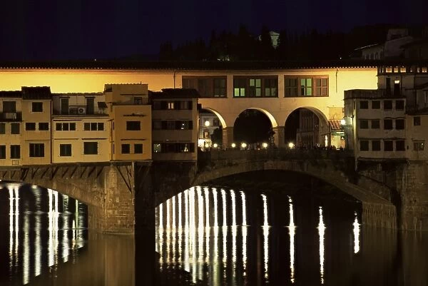 Ponte Vecchio and reflections in the River Arno