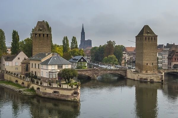 Ponts Couverts, UNESCO World Heritage Site, Ill River, Strasbourg, Alsace, France, Europe