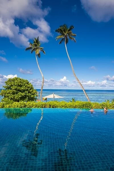The pool at the Hiltons DoubleTree Resort and Spa, Mahe, Republic of Seychelles