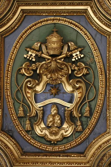 Framed Print : Popes coat of arms in San Clemente basilica, Rome, Lazio, Italy, Europe Framed Print : Popes coat of arms in San Clemente basilica, Rome, Lazio, Italy, Europe