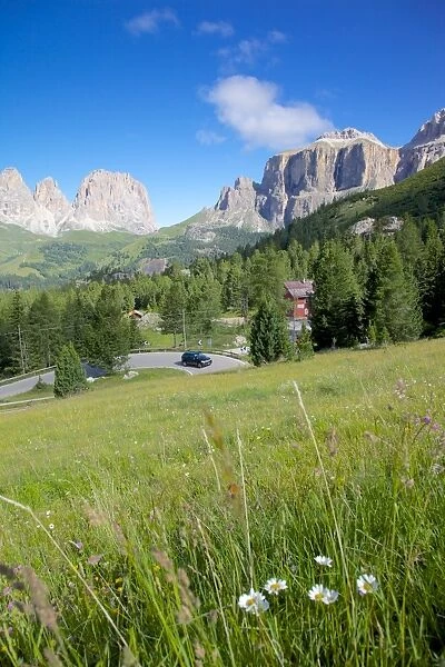 Pordoi Pass, Arabba, Belluno Province, Trento, Dolomites, Italy, Europe