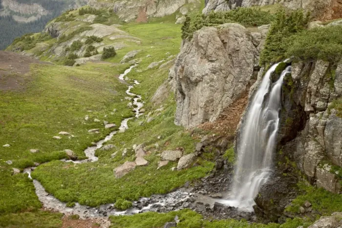 Framed Print : Porphyry Basin Waterfall, San Juan National Forest, Colorado, United States of America Framed Print : Porphyry Basin Waterfall, San Juan National Forest, Colorado, United States of America