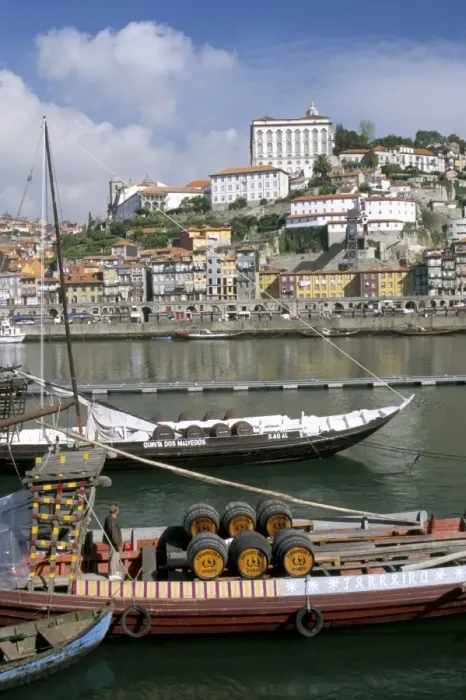 Framed Print : Port barges on Douro River