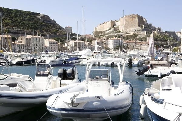 The port of Bonifacio, Corsica, France, Medierranean, Europe
