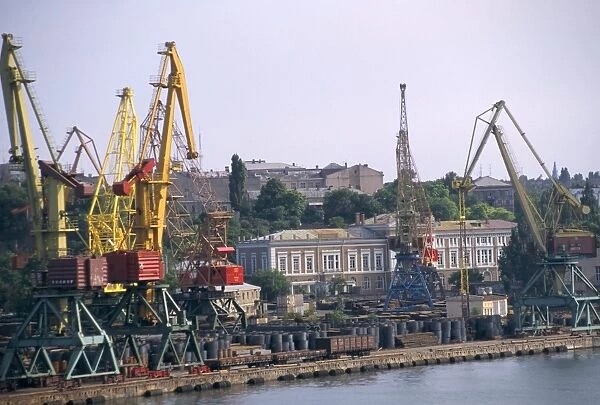 Port with cranes