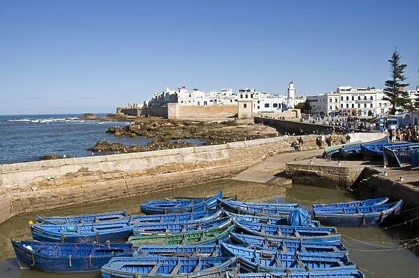 Port with fishing boats, Essaouira, Morocco, North Africa, Africa