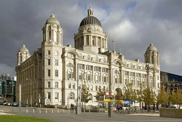 Port of Liverpool Building, Pier Head, UNESCO World Heritage Site, Waterfront, Liverpool, Merseyside, England, United Kingdom, Europe