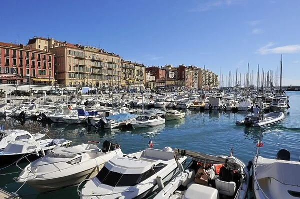 Port Lympia in the Quartier du Port, Nice, Alpes Maritimes, Provence, Cote d Azur