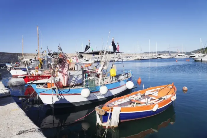 Framed Print : Port of Marciana Marina with fishing boats, Marciana marina, Island of Elba, Livorno Province Framed Print : Port of Marciana Marina with fishing boats, Marciana marina, Island of Elba, Livorno Province