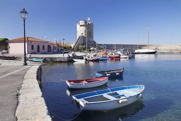Port of Marciana Marina with Torre Pisana Tower, Marciana Marina, Island of Elba