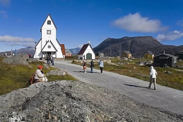 Port of Nanortalik church, Island of Qoornoq, Province of Kitaa, Southern Greenland