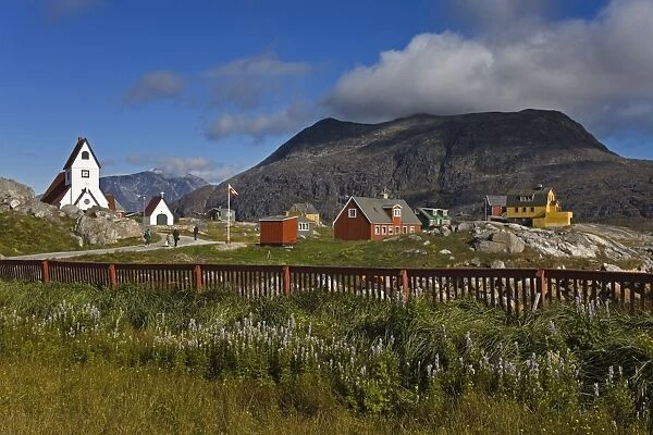 Port of Nanortalik church, Island of Qoornoq, Province of Kitaa, Southern Greenland