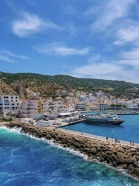Port in Pigadia, Karpathos Island, Dodecanese, Greek Islands, Greece, Europe