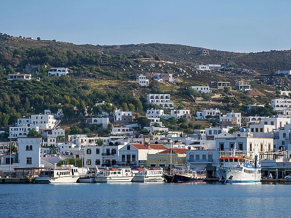 Port in Skala, Patmos Island, Dodecanese, Greek Islands, Greece, Europe