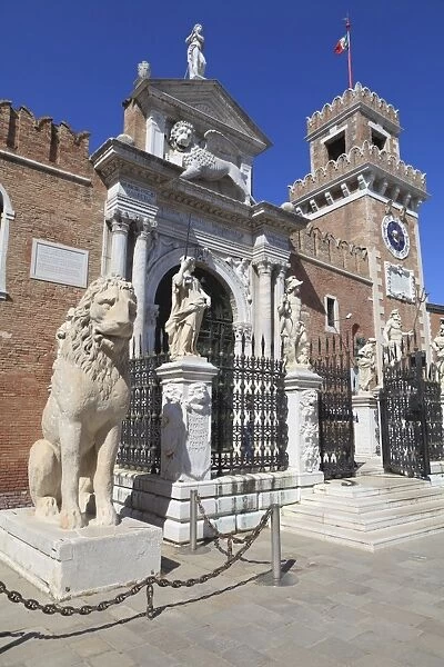 The Porta Magna, Arsenal, Venice, UNESCO World Heritage Site, Veneto, Italy, Europe