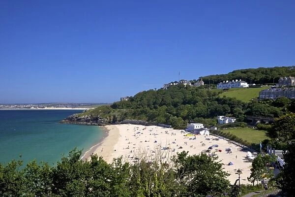 Porthminster beach in summer sunshine, St. Ives, West Penwith, Cornwall
