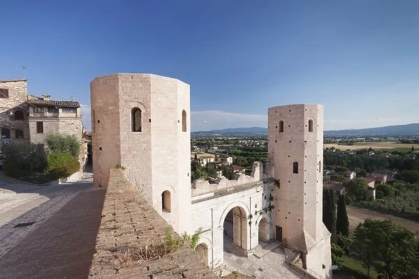 Porto Venere gate and Torri di Properzio Tower, Spello, Perugia District, Umbria