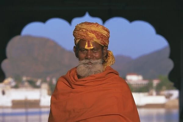 Portrait of a holy man at the annual Hindu pilgrimage