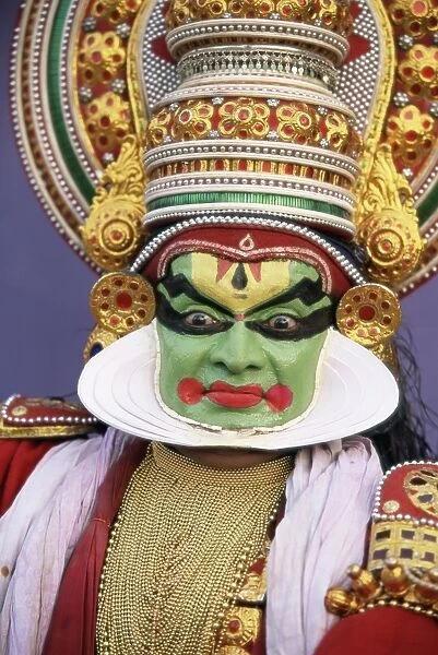 Portrait of a Kathakali dance performer