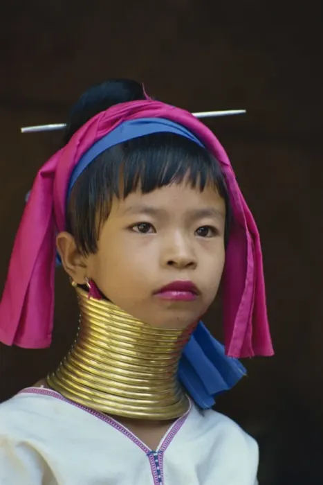 Framed Print : Portrait of a Long Neck girl of the Paduang tribe at Mae Hong Son Framed Print : Portrait of a Long Neck girl of the Paduang tribe at Mae Hong Son