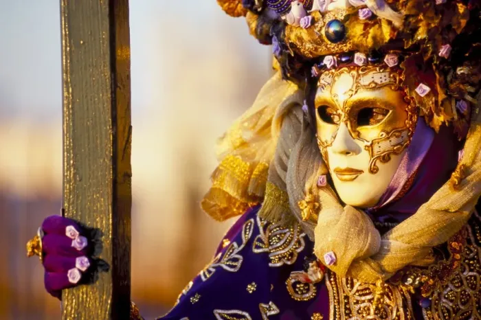 Framed Print : Portrait of a person dressed in mask and costume taking Framed Print : Portrait of a person dressed in mask and costume taking
