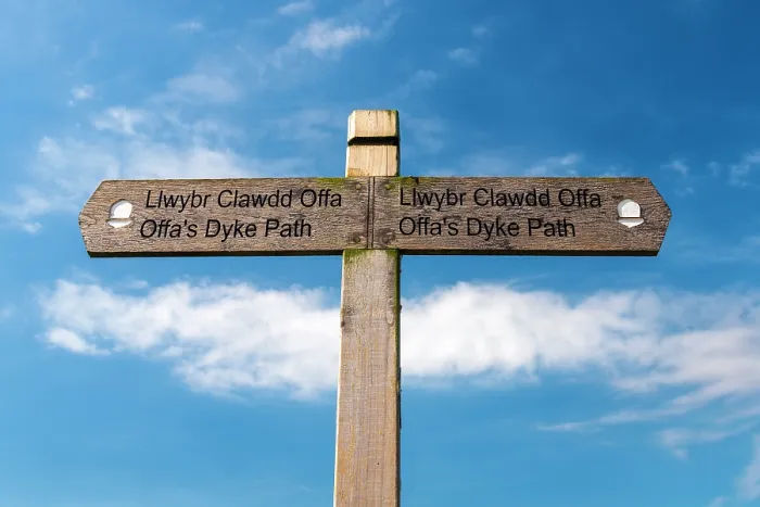 Framed Print : Powys, Hay-on-Wye, Offa's Dyke Footpath, sign, United Kingdom Framed Print : Powys, Hay-on-Wye, Offa's Dyke Footpath, sign, United Kingdom