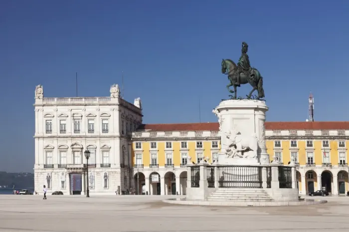 Framed Print : Praca do Comercio, monument of King Jose I, Baixa, Lisbon, Portugal, Europe Framed Print : Praca do Comercio, monument of King Jose I, Baixa, Lisbon, Portugal, Europe