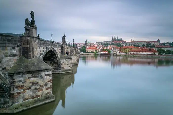 Framed Print : Prague Castle and Charles Bridge on Vltava River in city, UNESCO World Heritage Site, Prague, Bohemia, Czech Republic (Czechia), Europe Framed Print : Prague Castle and Charles Bridge on Vltava River in city, UNESCO World Heritage Site, Prague, Bohemia, Czech Republic (Czechia), Europe