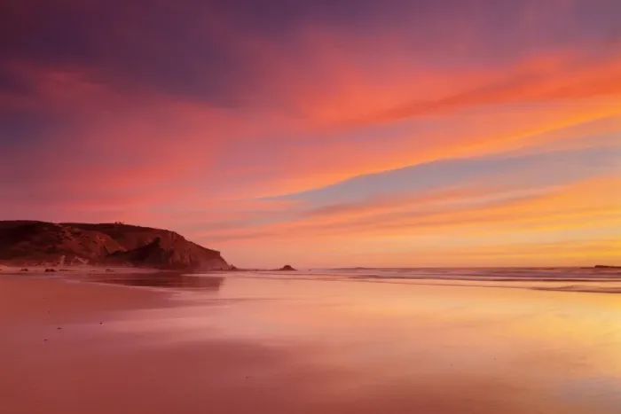 Framed Print : Praia do Amado beach at sunset, Carrapateira, Costa Vicentina, west coast, Algarve Framed Print : Praia do Amado beach at sunset, Carrapateira, Costa Vicentina, west coast, Algarve