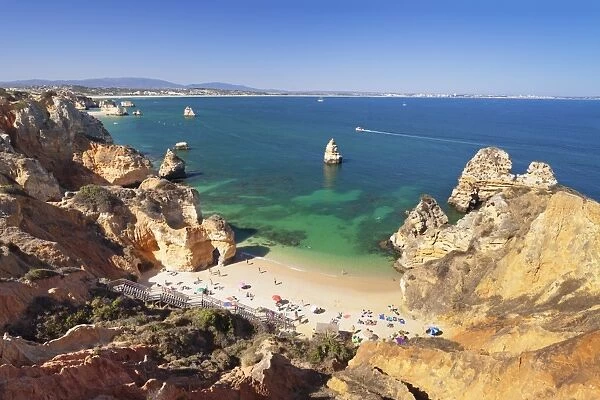 Praia do Camilio beach, Atlantic ocean, near Lagos, Algarve, Portugal, Europe