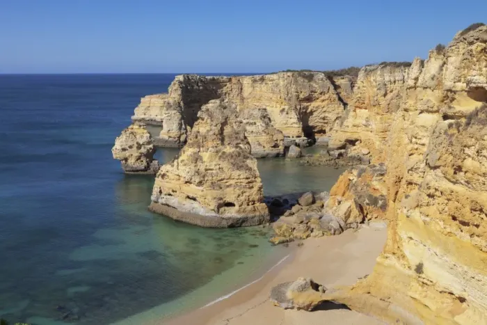 Framed Print : Praia da Marinha beach, rocky coast, Lagoa, Algarve, Portugal, Europe Framed Print : Praia da Marinha beach, rocky coast, Lagoa, Algarve, Portugal, Europe
