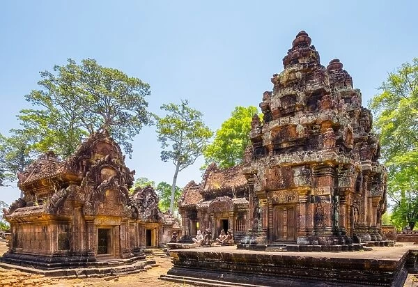 Prasat Banteay Srei temple ruins, UNESCO World Heritage Site, Angkor, Siem Reap Province