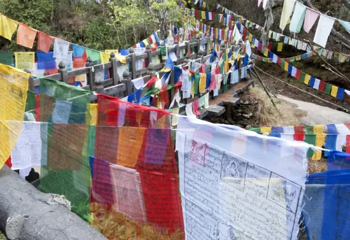 Framed Print : Prayer flags at Mebar Tsho, The Burning Lake, where Pema Lingpa is said to have held Framed Print : Prayer flags at Mebar Tsho, The Burning Lake, where Pema Lingpa is said to have held