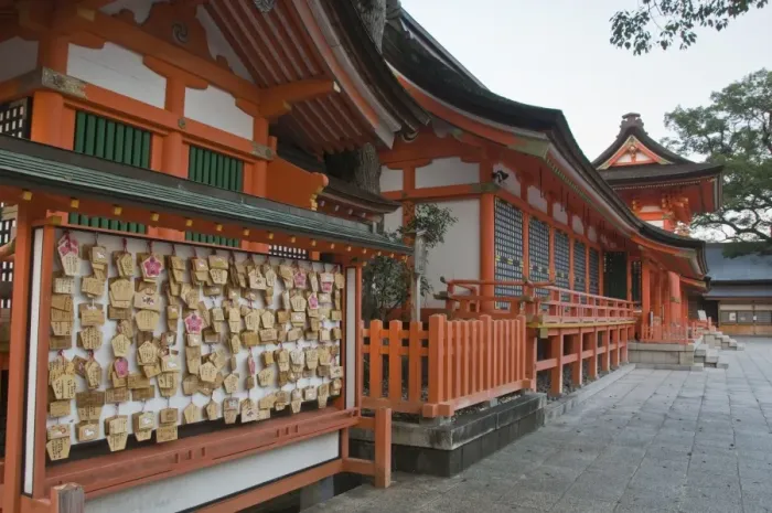 Framed Print : Prayer offerings at the main buildings of Usa Jingu, Usa, Oita, Japan, Asia Framed Print : Prayer offerings at the main buildings of Usa Jingu, Usa, Oita, Japan, Asia