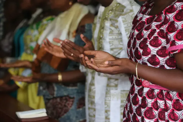 Framed Print : Prayer, Sunday morning Catholic Mass, Lome, Togo, West Africa, Africa Framed Print : Prayer, Sunday morning Catholic Mass, Lome, Togo, West Africa, Africa
