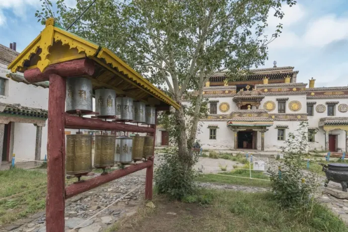 Framed Print : Prayer wheels in the gardens of Erdene Zuu Buddhist Monastery, Harhorin, South Hangay province Framed Print : Prayer wheels in the gardens of Erdene Zuu Buddhist Monastery, Harhorin, South Hangay province